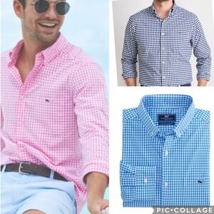 Lot of 3 Vineyard Vines Button Down Shirts Size M Classic Fit Tucker Gingham